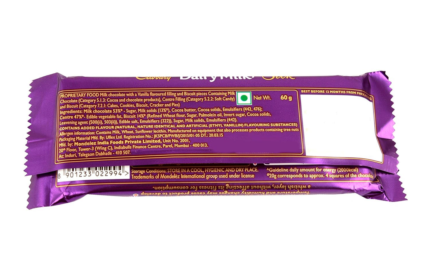 Cadbury Dairy Milk Silk Oreo Chocolate Bar, 124Gm