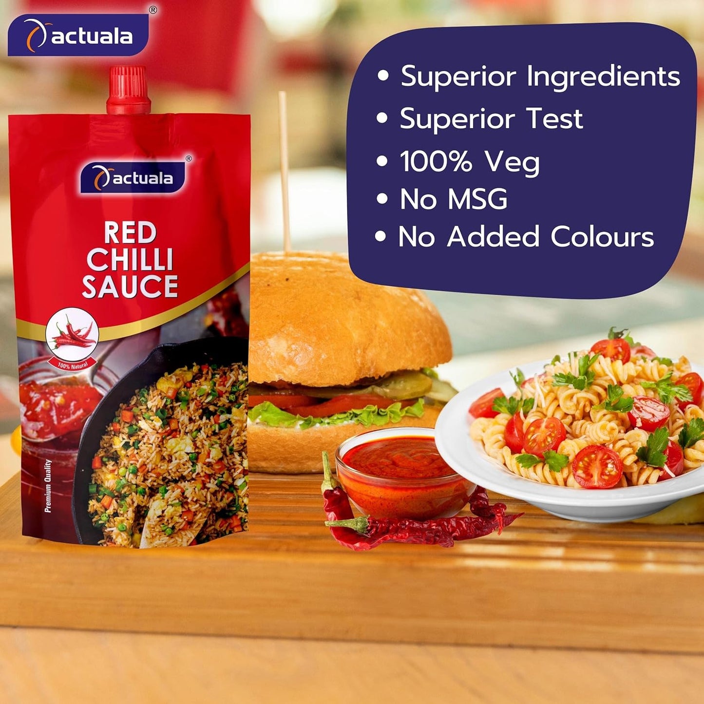 AACTUALA Red Chilli Sauce | 100% Natural | No Preservatives (80g)