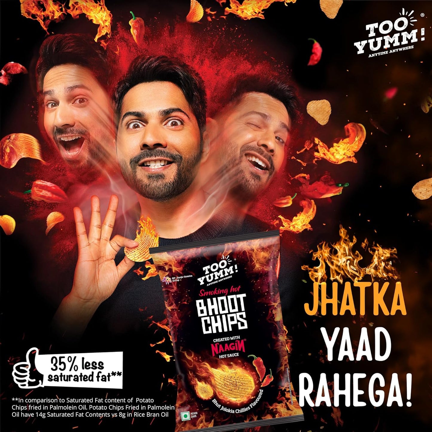 Too Yumm! Bhoot Chips | Created With Naagin Hot Sauce | Tasty & Spicy | Bhut Jolokia Chillies | Potato Chips