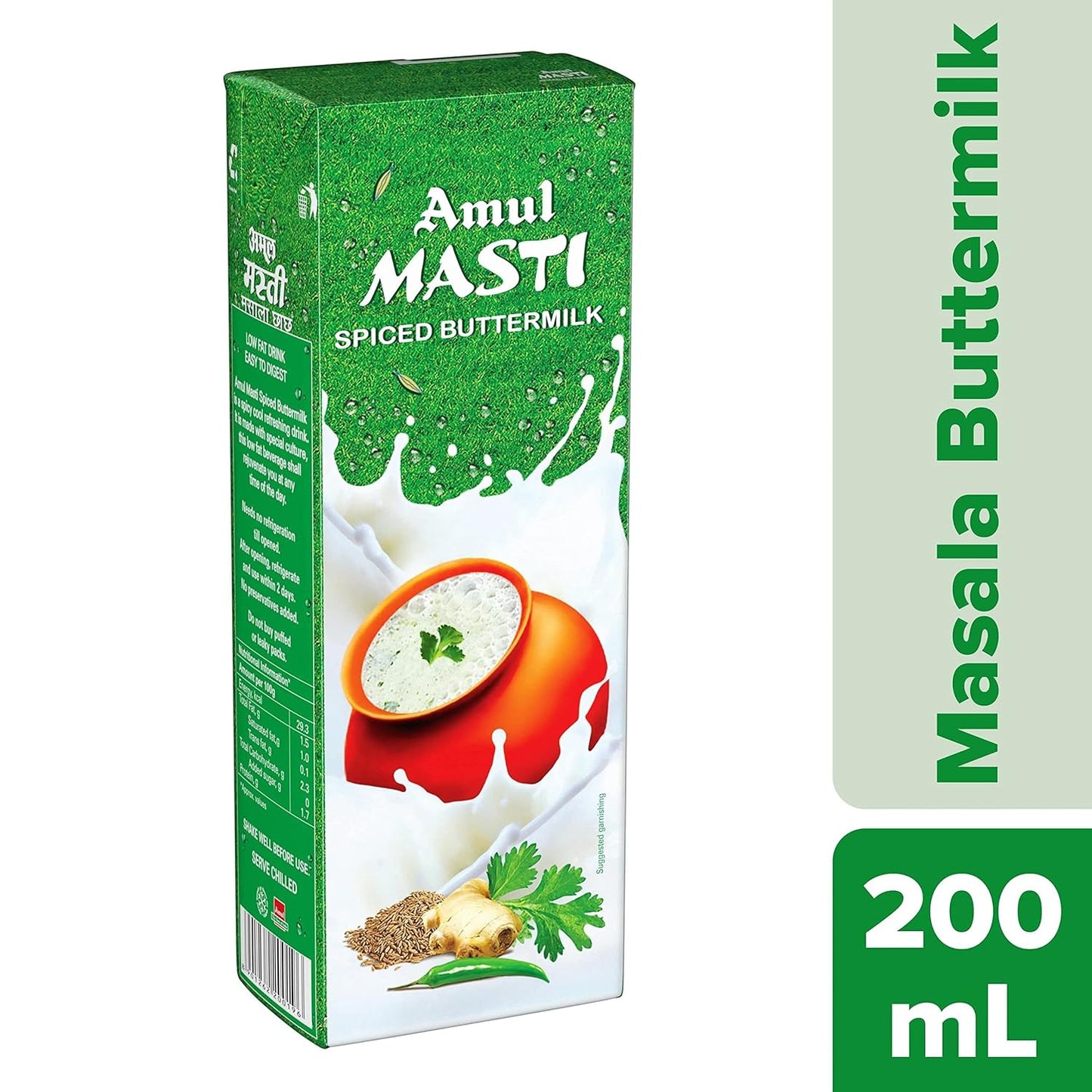 Amul Masti Spiced Butter Milk, 200 ml
