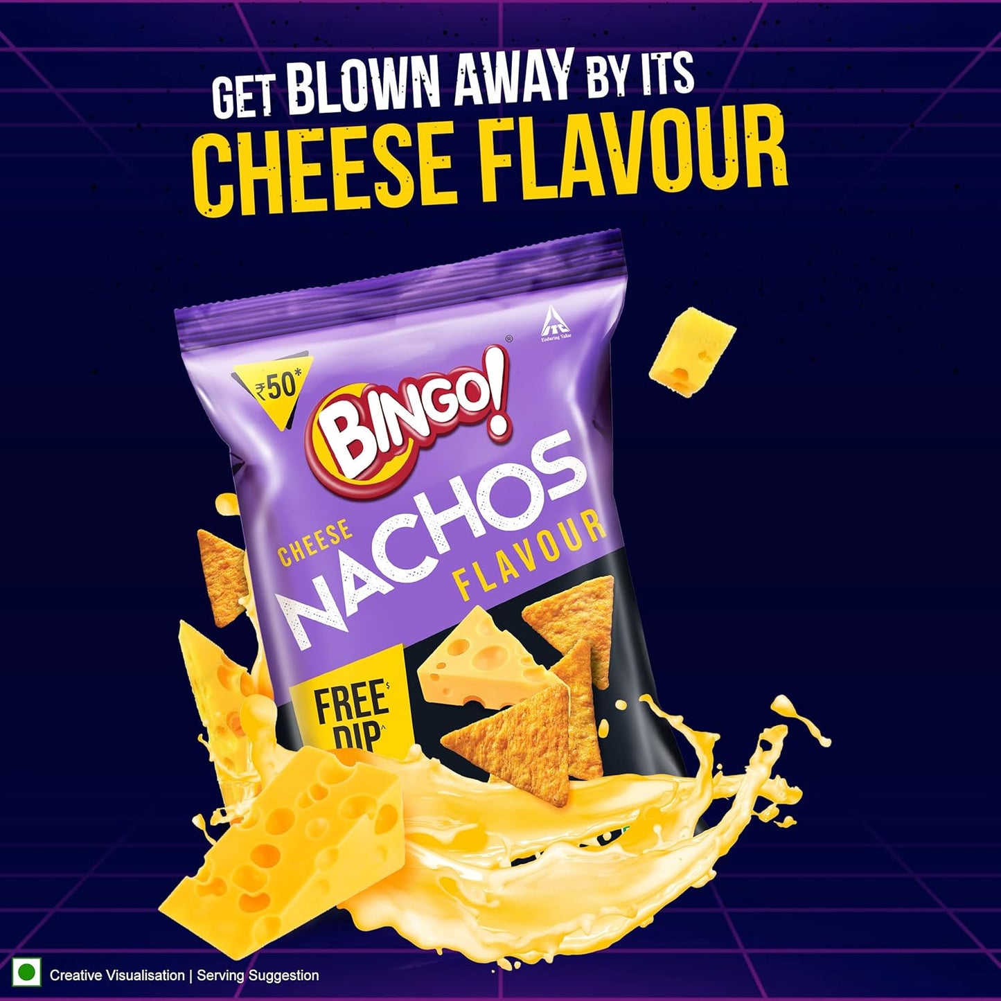 BINGO CHEESE NACHOS FLAVOUR 23G