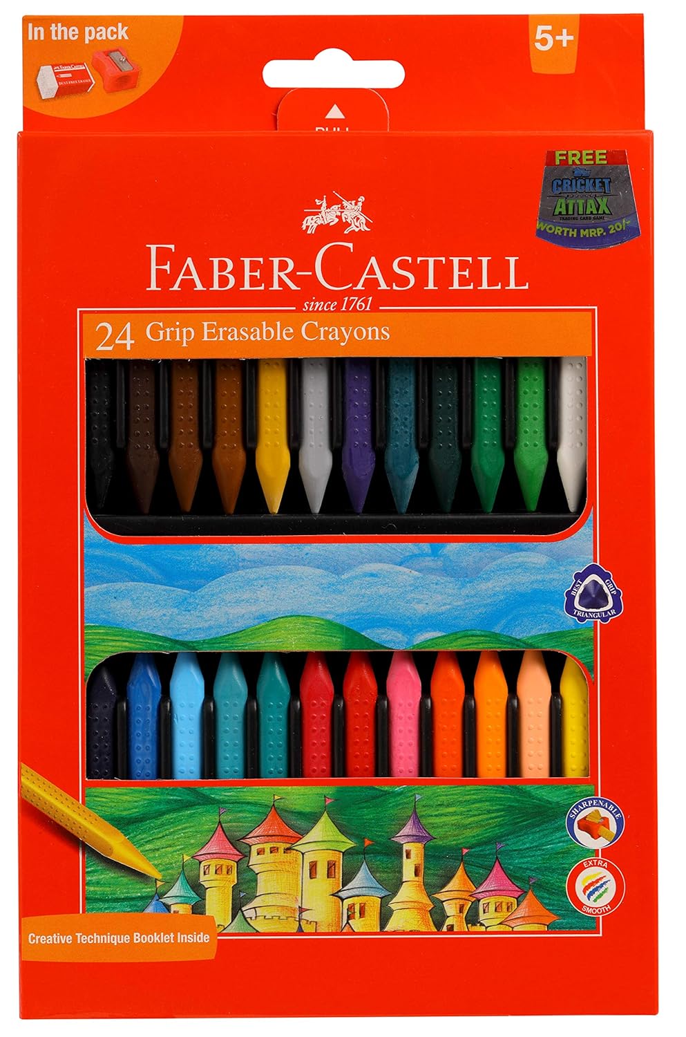 Faber-Castell Grip Erasable Crayon Set