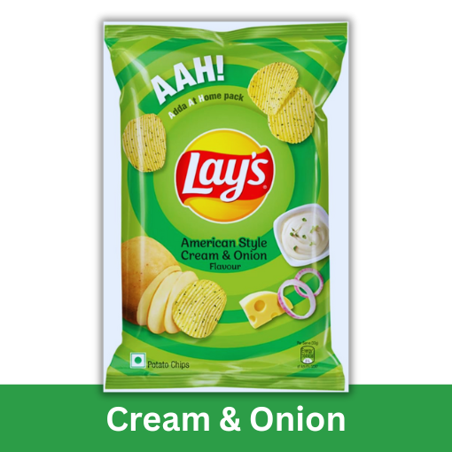 LAYS AMERICAN STYLE CREA & ONION FLAVOUR – SAMYAK MART