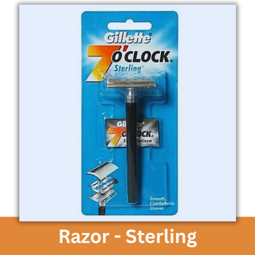 Gillette 7 O Clock Razor - Sterling, 1 pc