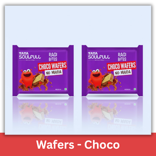 TATA SOULFULL RAGI BITES CHOCOLATE WAFER 50G 1+1