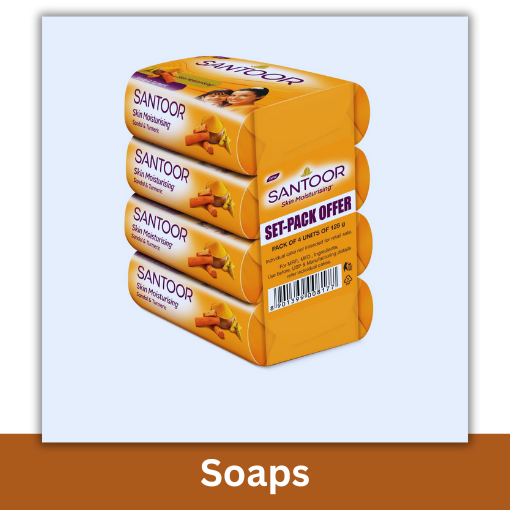 SANTOOR SANDAL & TERMERIC 75*4 GM