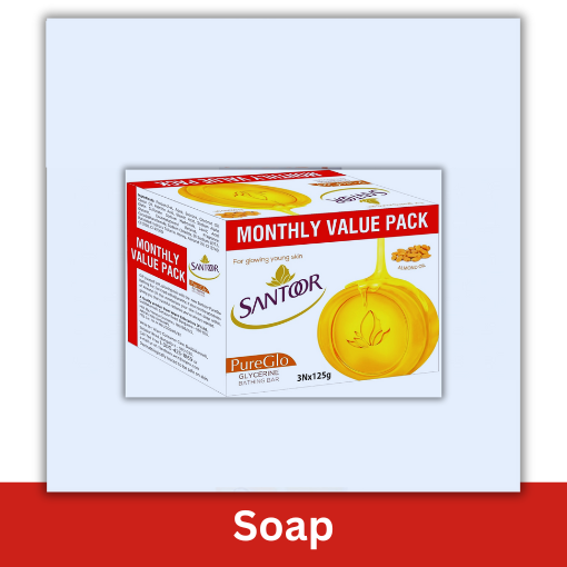 SANTOOR  GLYCERINE BAR 3*125G