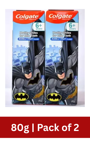 Colgate Kid 6+ Years Toothpaste... Batman Toothpaste (80 G, Pack Of 2) - Cavity, Freshen Breath, Enamel Protection