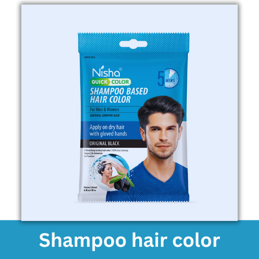 Nisha Shampoo Hair Color Black 5MInt