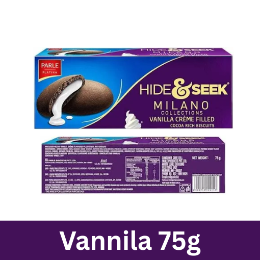 PARLE HIDE & SEEK MILANO VANILLA CREME FILLED 75G