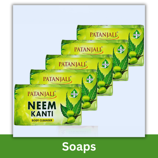 PATANJALI NEEM KANTI BODY CLEANSER 75G x 5no.