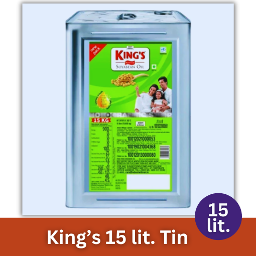 KING SOYA OIL 15KG TIN