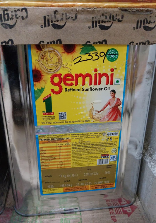 GEMINI SUNFLOWER OIL 13KG