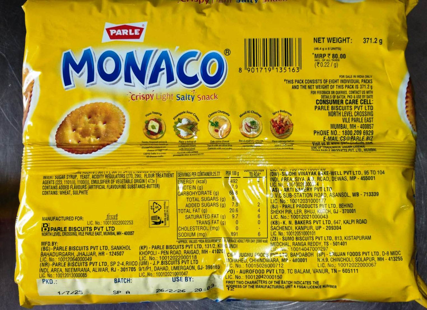 PARLE MONACO 371.23GM