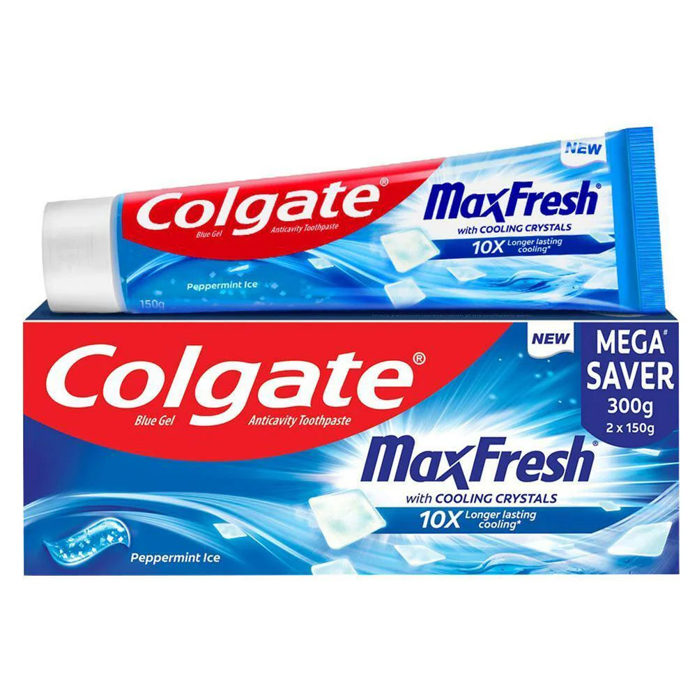 Colgate Max Fresh Peppermint Ice Blue Gel Toothpaste 300 g