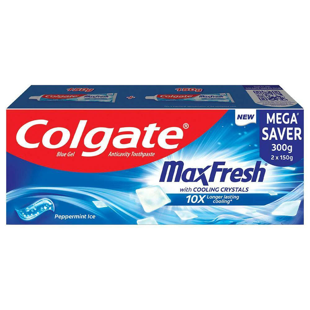 Colgate Max Fresh Peppermint Ice Blue Gel Toothpaste 300 g