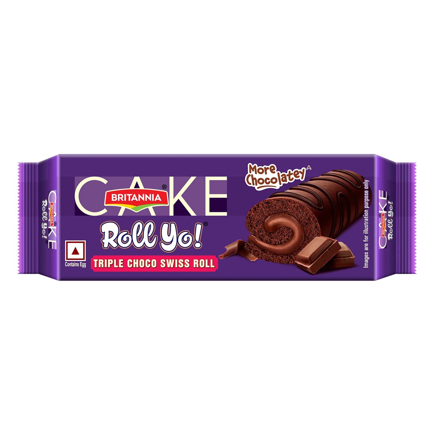 Britannia Cake Roll Yo! Triple Chocolate Swiss Roll 27g