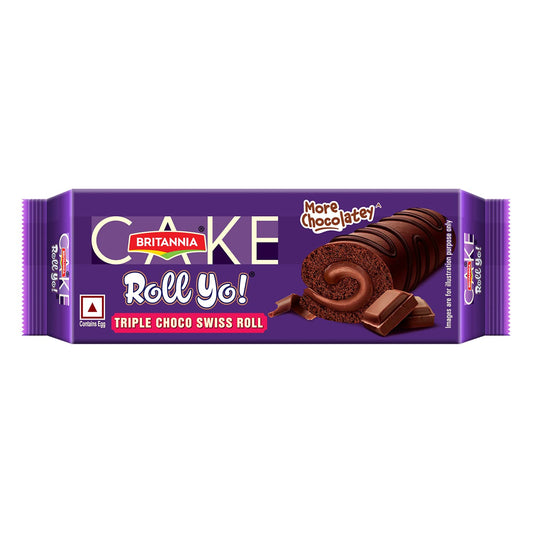 Britannia Cake Roll Yo! Triple Chocolate Swiss Roll 27g