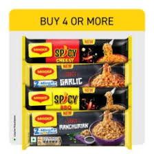 MAGGI NEW SPICY CHEESY PACK OF 4
