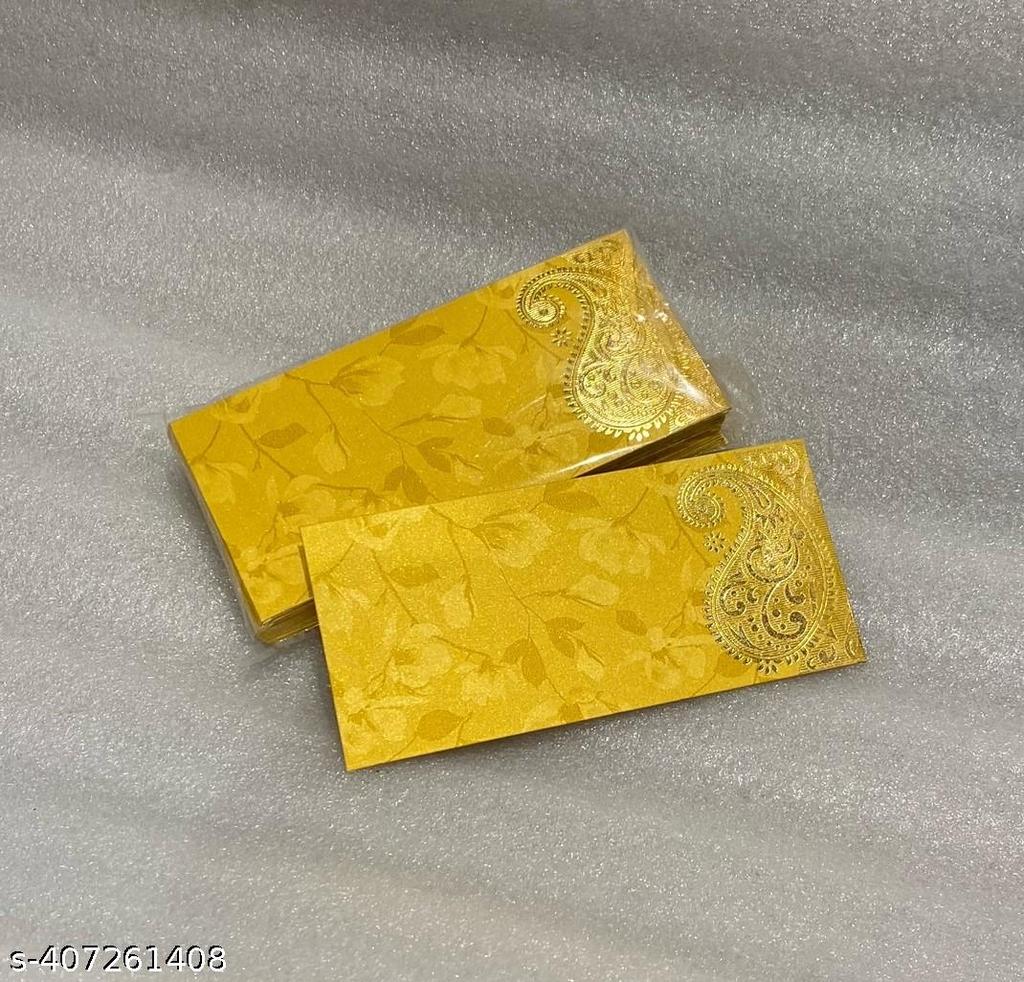 Golden Gift Envelopes for Weddings, Birthdays, Baby Shower, Anniversary (Pack of 25)
