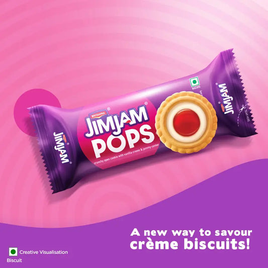BRITANNIA Jim Jam Pops Jam Biscuit