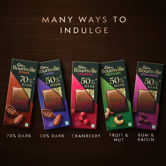 Cadbury Bournville Fruit and Nut Dark Chocolate Bars