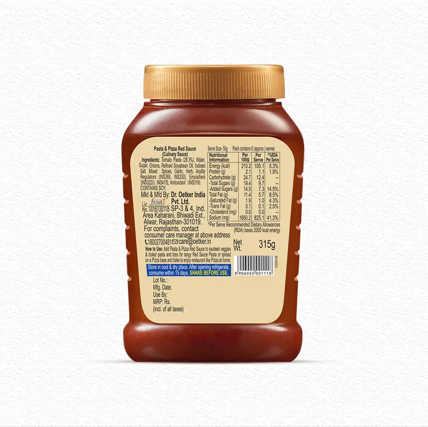 DR. OETKER FUNFOODS P&P RED SAUCE