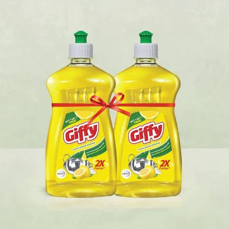 Giffy Concentrated Liquid Dish Wash Gel With Active Salt & Lemon Dish Cleaning Gel