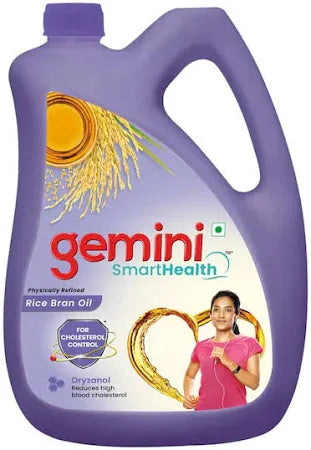 Gemini Physically Refined Rice Bran Oil 5 L