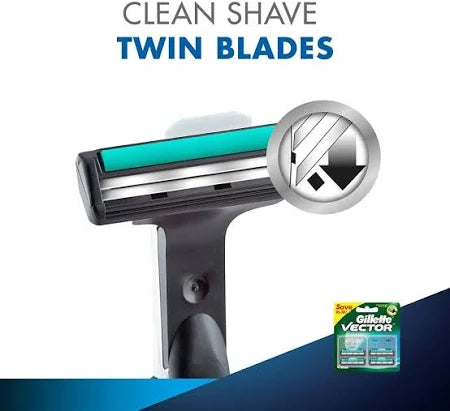 Gillette Vector Plus Manual Shaving Razor Blades 4+