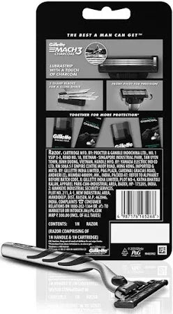 Gillette Mach3 Charcoal Shaving Razor