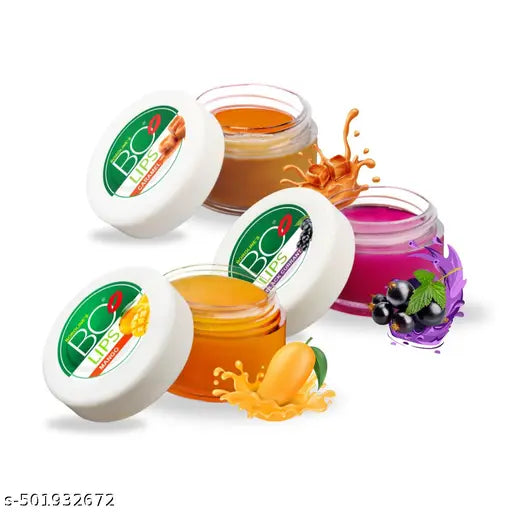 BOROLINE Bo Lips Nourishing Lip Balm 10 gm X 3 | Mango, Caramel & Black Currant Flavour With Natural Almond Oil