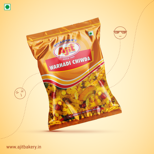 Ajit Bakery Namkeen Warhadi Chiwda, Packaging Size: 225g